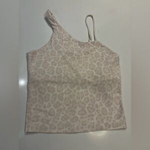 Carbon 38 - One Shoulder Convertible Melt Tank, Snow White leopard , Medium